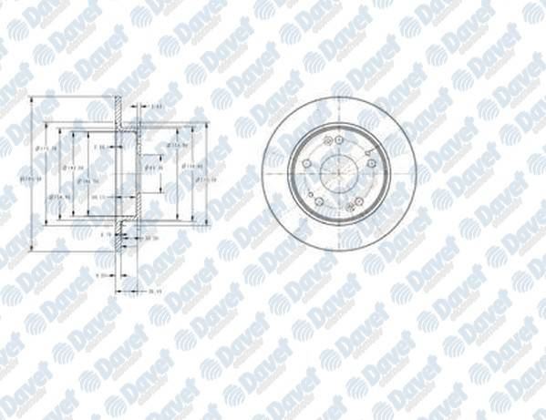DELPHI BG4118C Fren Diski Arka Civic Vii Hb Fd 1.4/1.8/2.2ctdi 01/06-->